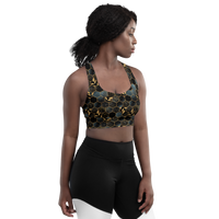 Not Bees and honeycomb Longline sports bra