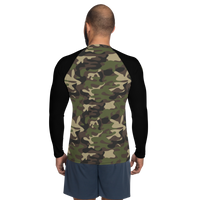 Camo with Flag - Rash Guard