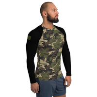 Camo with Flag - Rash Guard