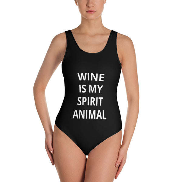 WINE IS MY SPIRIT ANIMAL - One-Piece Swimsuit