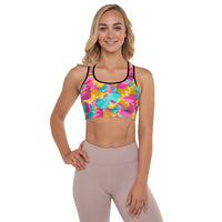 Abstract Colors - Padded Sports Bra