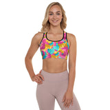 Abstract Colors - Padded Sports Bra