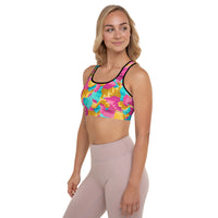 Abstract Colors - Padded Sports Bra