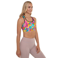 Abstract Colors - Padded Sports Bra