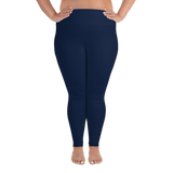 Navy Blue Plus Size Leggings