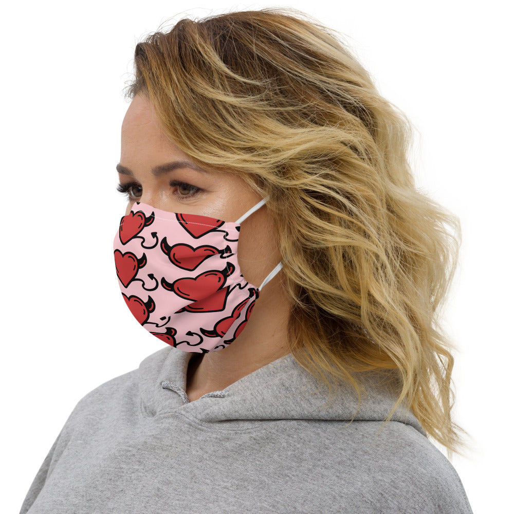 Li'l Devil Heart - Premium face mask