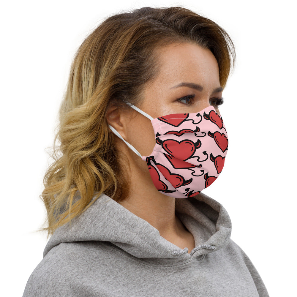 Li'l Devil Heart - Premium face mask