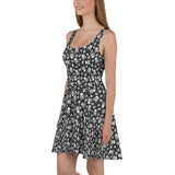 Black and White Skull Skater Dress