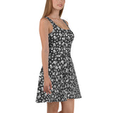 Black and White Skull Skater Dress