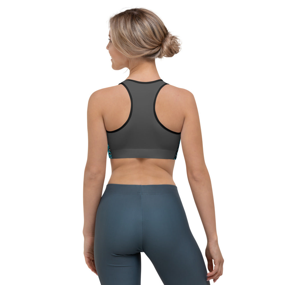 Blue Sugar Skulls Sports bra
