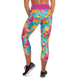 Abstract Colors - Yoga Capri Leggings