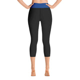 USA Flag (thin blue line) - Yoga Capri Leggings