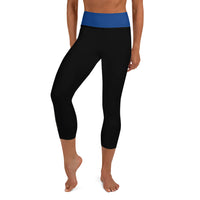 USA Flag (thin blue line) - Yoga Capri Leggings