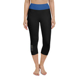 USA Flag (thin blue line) - Yoga Capri Leggings