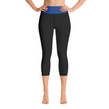 USA Flag (thin blue line) - Yoga Capri Leggings