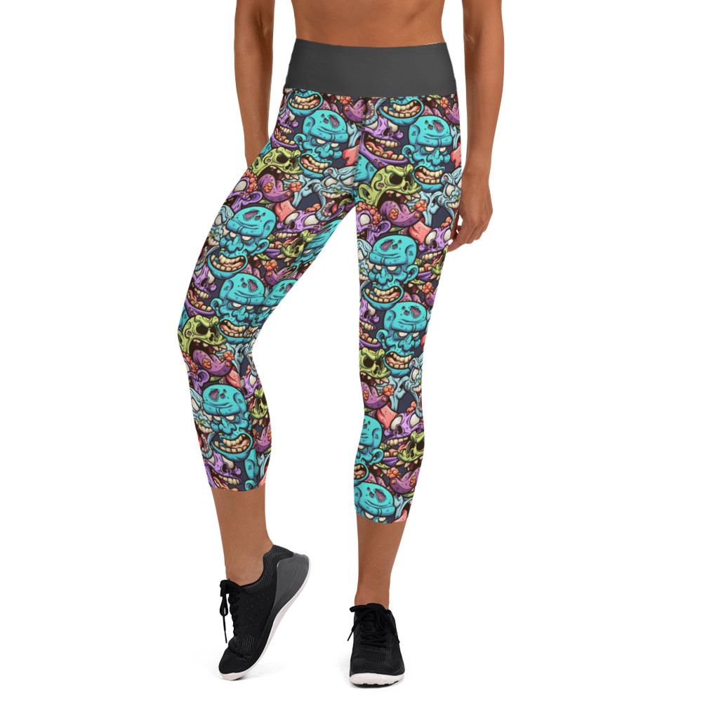 Zombie Yoga Capri Leggings