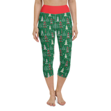 Christmas Tree Capri Leggings