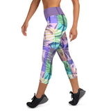 Colored Palms Yoga Capri Leggings