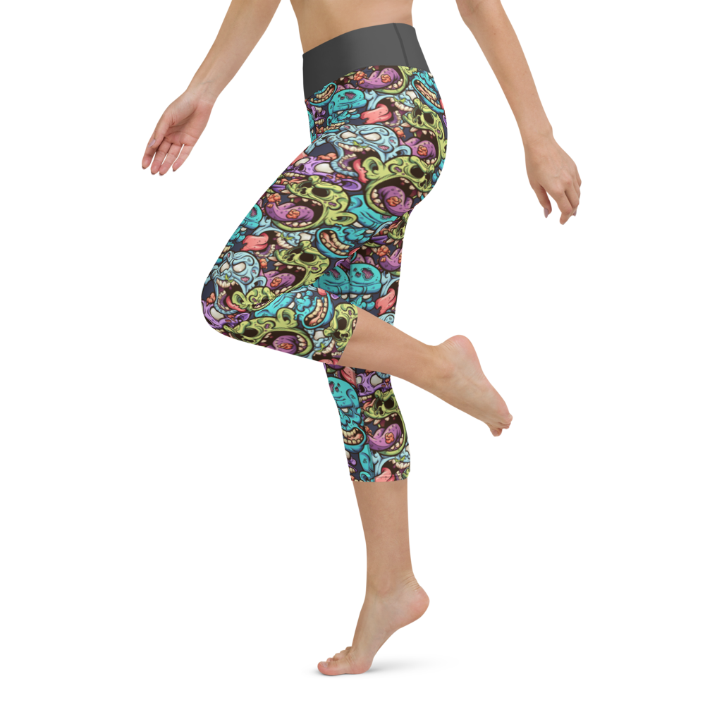 Zombie Yoga Capri Leggings