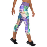 Colored Palms Yoga Capri Leggings