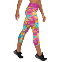 Abstract Colors - Yoga Capri Leggings