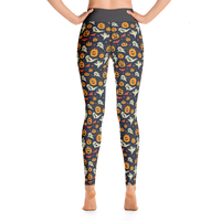 Pumpkins and Ghosts Yoga Leggings