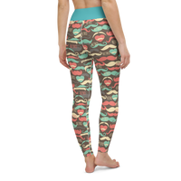 Retro Mustache Yoga Leggings