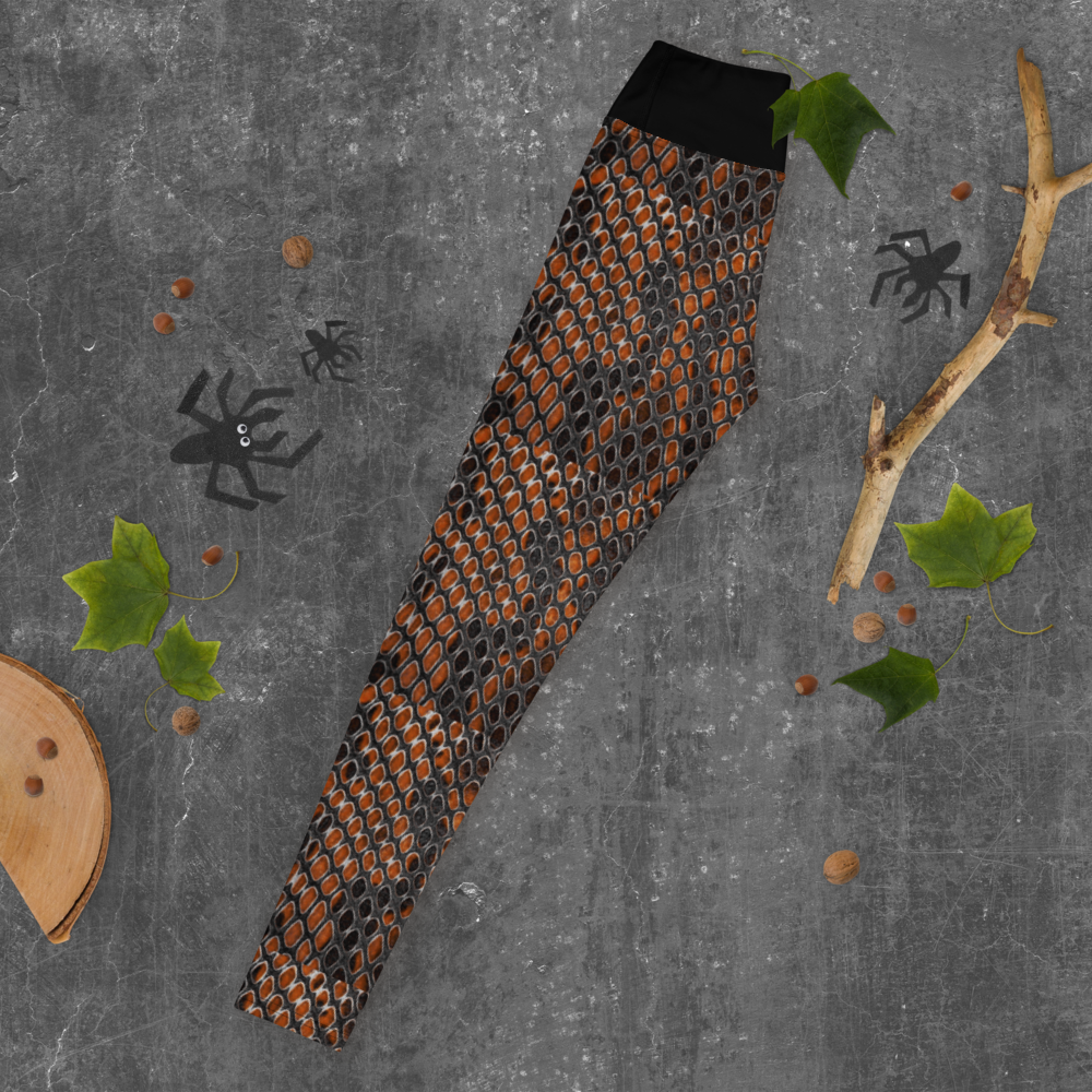 Bronze Snakeskin Leggings (wide band)