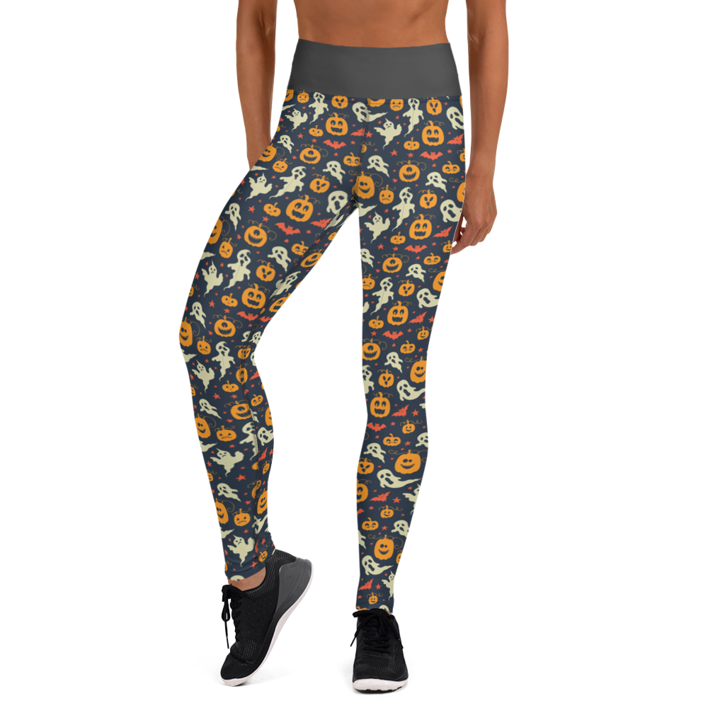 Pumpkins and Ghosts Yoga Leggings