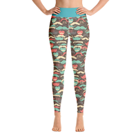 Retro Mustache Yoga Leggings