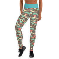 Retro Mustache Yoga Leggings