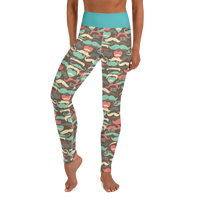 Retro Mustache Yoga Leggings