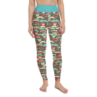 Retro Mustache Yoga Leggings