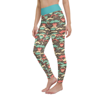 Retro Mustache Yoga Leggings