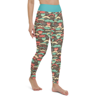 Retro Mustache Yoga Leggings