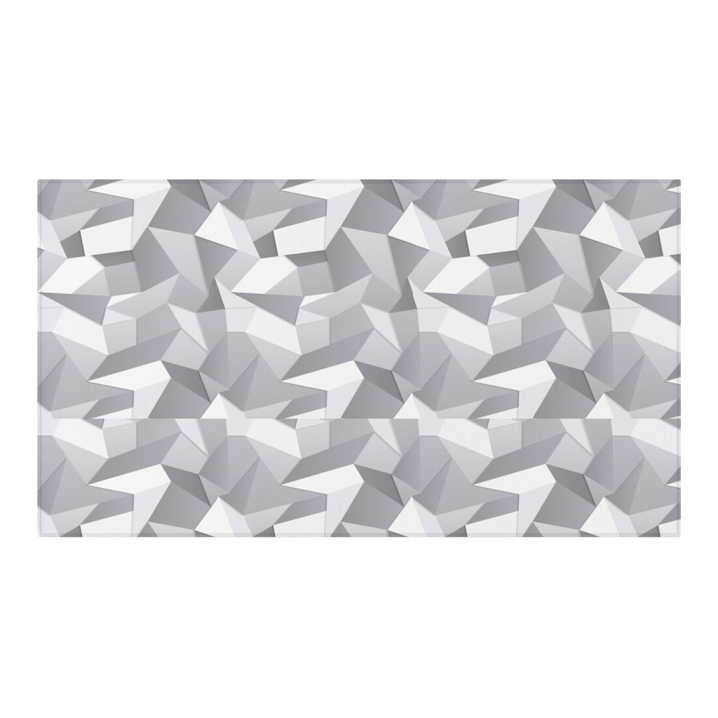 White and Grey Geometric Dornier Rug