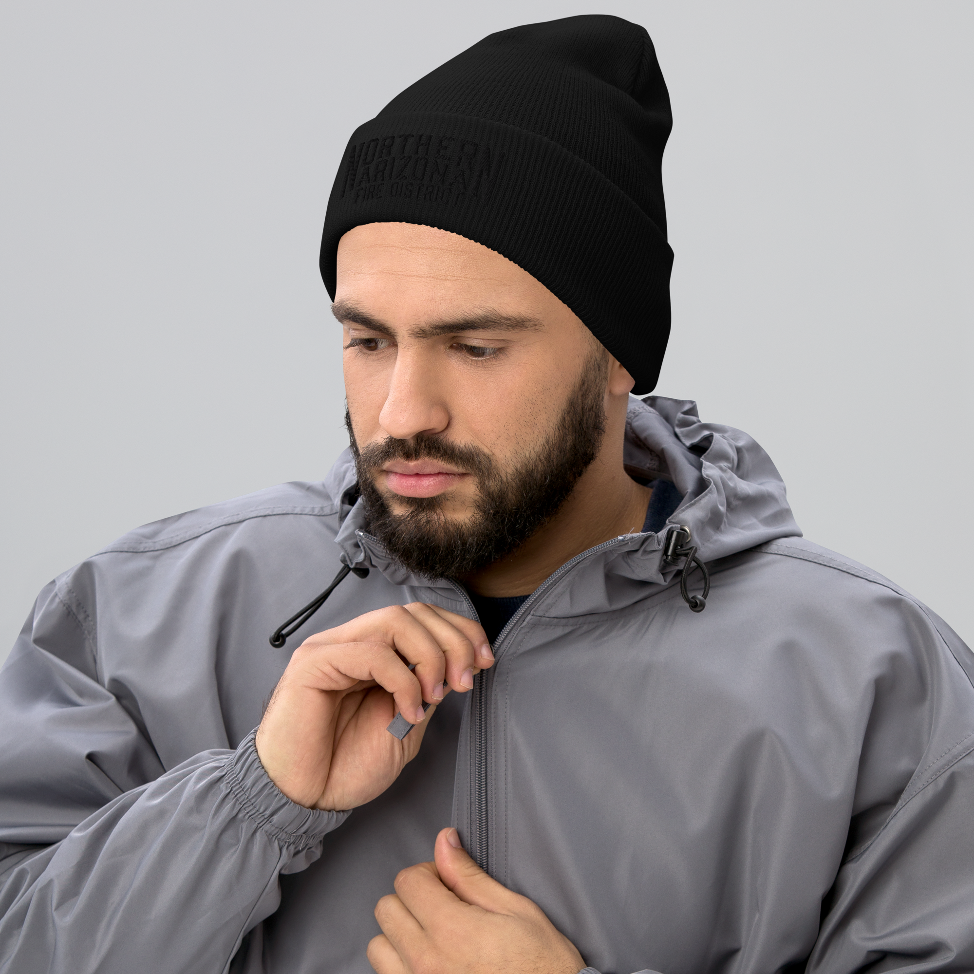 NAFD All-black Cuffed Beanie