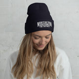 NAFD all-white Cuffed Beanie