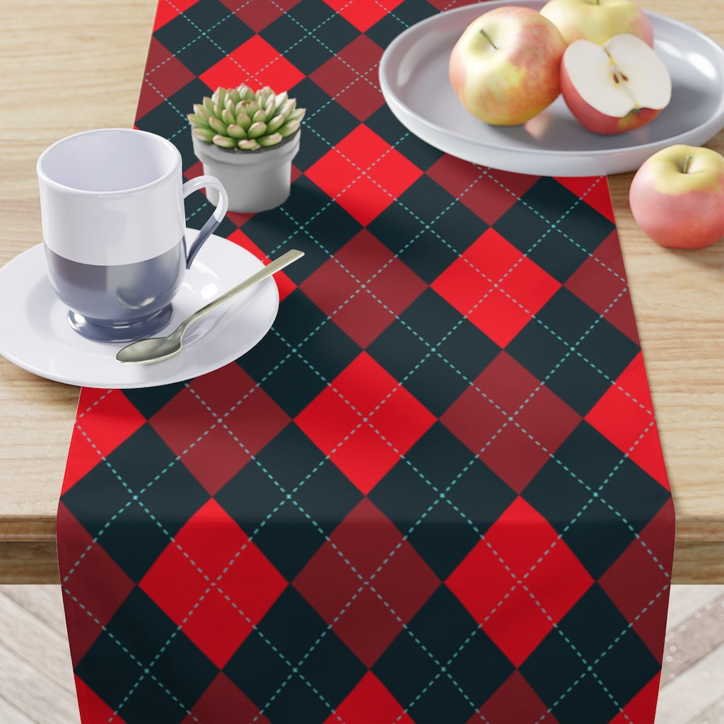 Christmas Argyle Table Runner