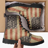 USA Flag Trendy Leather Boots