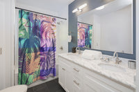 Purple Palms Shower Curtains