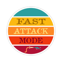 Fast Attack Mode Kiss-Cut Stickers