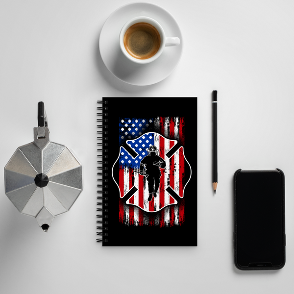 USA Firefighter Spiral notebook