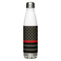 Thin Red Line Stainless Steel Water Bottle