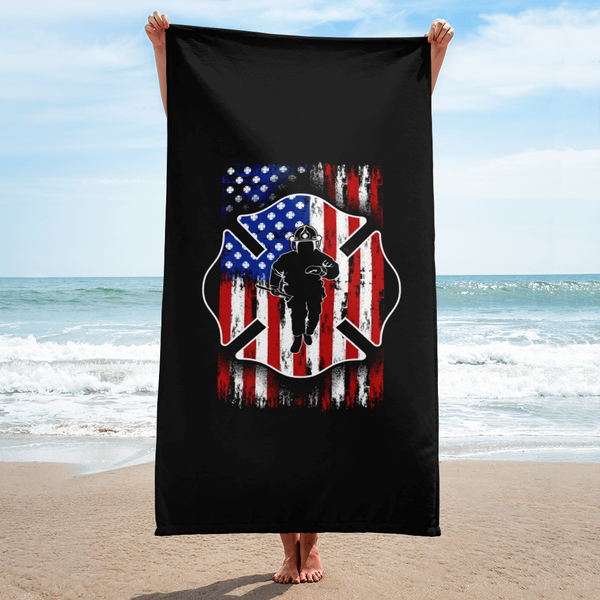 USA Firefighter Towel
