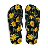 Dark Sunflower Flip-Flops