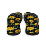 Dark Sunflower Flip-Flops