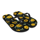 Dark Sunflower Flip-Flops