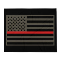 Thin Red Line - Throw Blanket