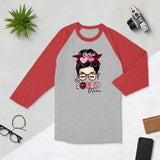ONE LOVED MAMA 3/4 sleeve raglan shirt